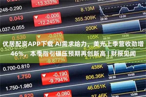 优居配资APP下载 AI需求给力，美光上季营收劲增46%，本季指引碾压预期再创新高 | 财报见闻